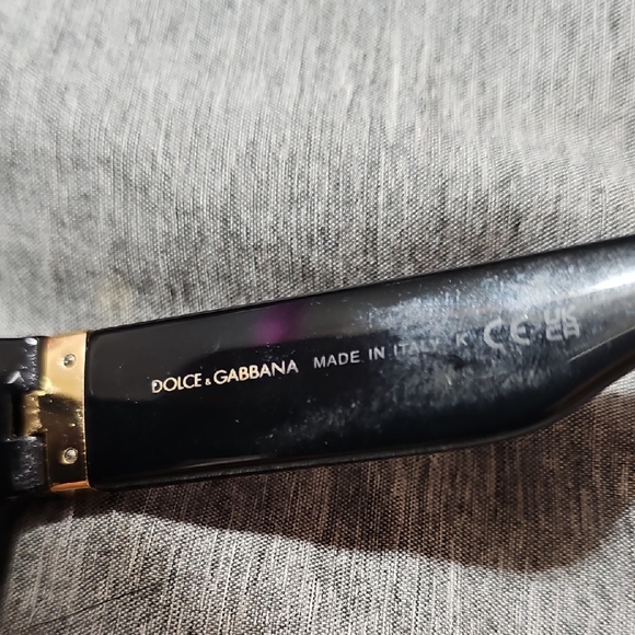 Dolce & Gabbana Black & Gold Sunglasses - Picture 5 of 7